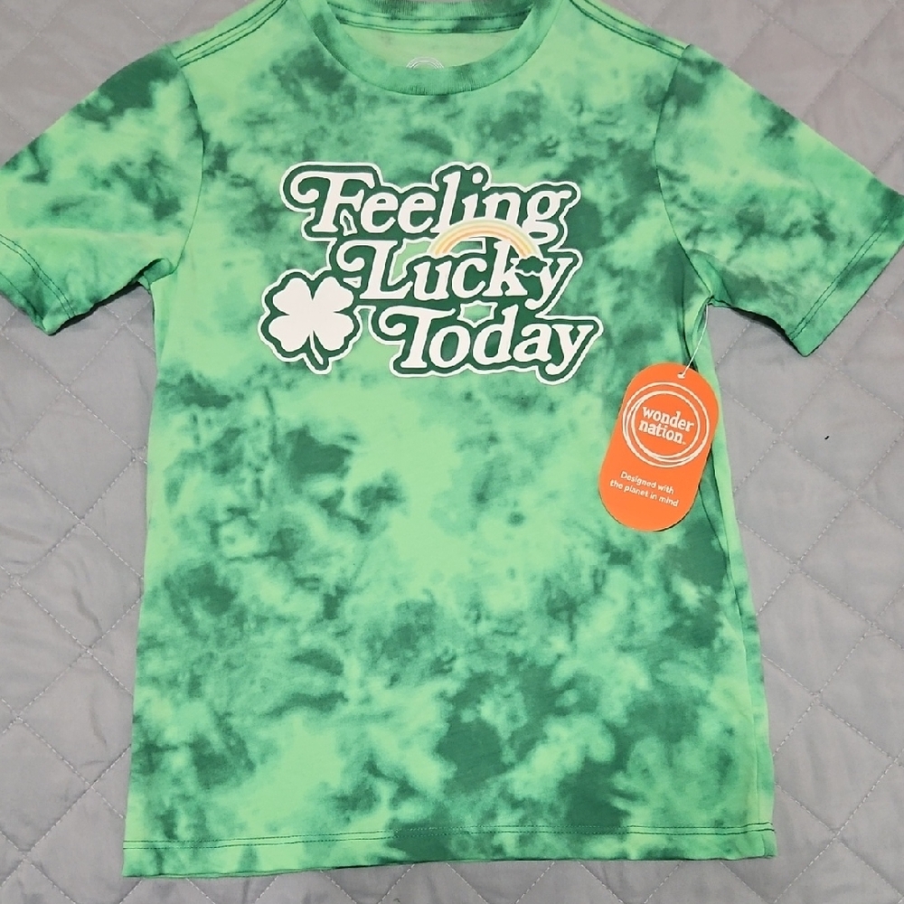 Wonder Nation Green Tie-Dye Kids Tee